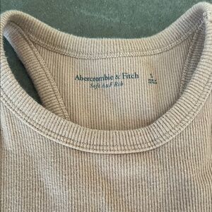 Abercrombie & Fitch Tan Ribbed Top
